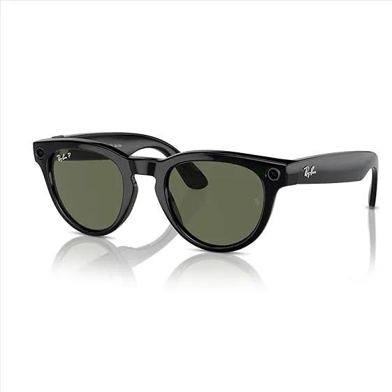 Ray-Ban Meta - Wayfarer glasses with Meta AI, Audio, Photo, Video Compatibility - Clear Lenses - Shiny Black