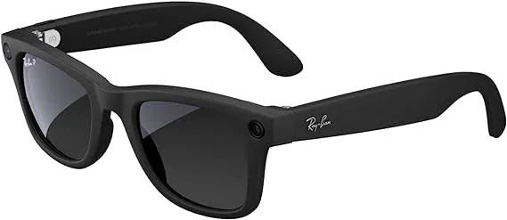 Ray-Ban Meta - Wayfarer glasses with Meta AI, Audio, Photo, Video Compatibility - Clear Lenses - Shiny Black